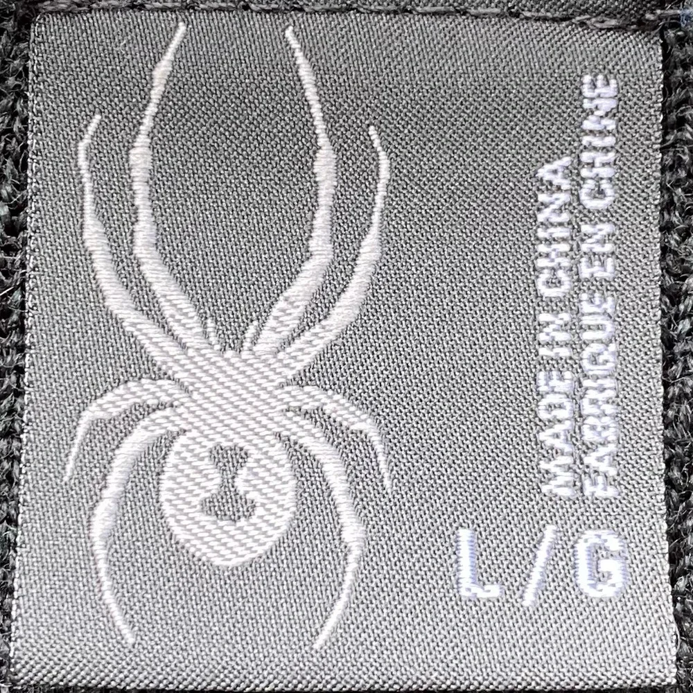 Spyder Sweater Men's Black Wool Blend 1/4 Zip Pullover Ribbed Size Large - Picture 6 of 8